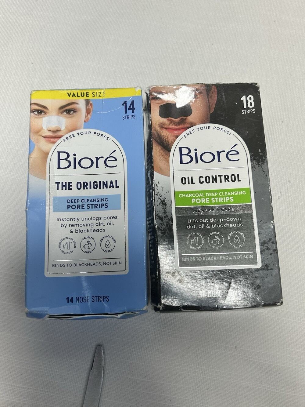 Biore Deep Cleansing Pore Strips 13 & Biore Oil Control Charcoal Pore Strips 17